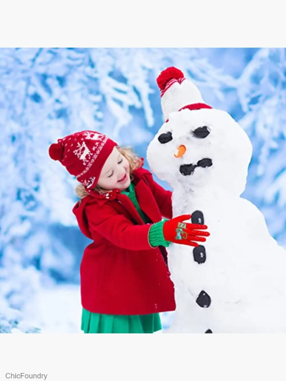 6 pairs Stretchy Warm Knit Winter Gloves for Kids
